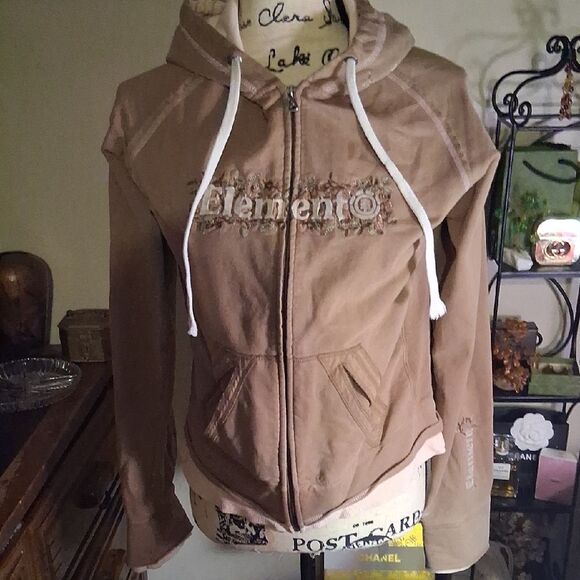 Element Women's Brown Zip-Up Hoodie Large - Picture 1 of 9